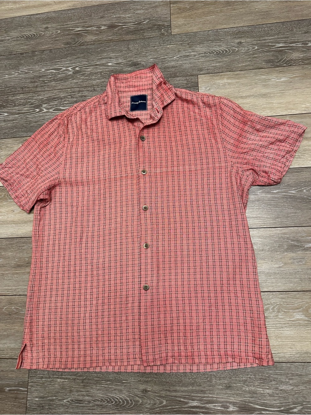 Tommy Bahama 100%Silk Button Down Short Sleeve Shirt